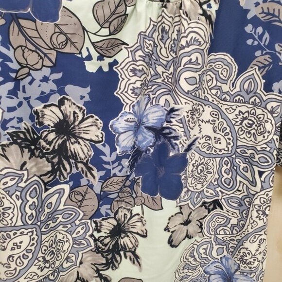 Anthropologie Aryeh Sheath Dress Ruffle Sleeve Mix Prints Size L - Picture 3 of 11